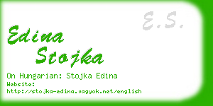 edina stojka business card